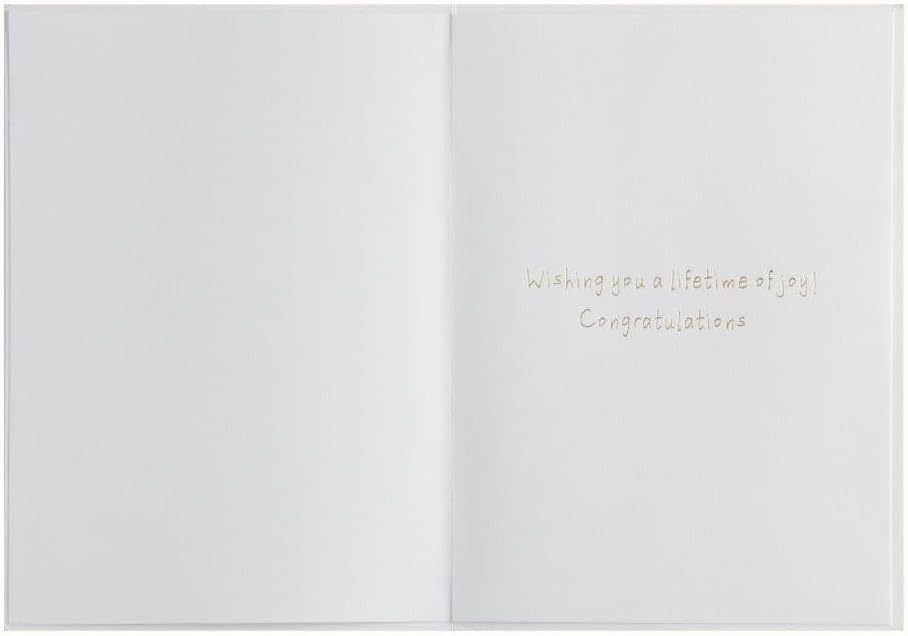 Bride and Groom with Flowers Wedding Card, NIQUEA.D