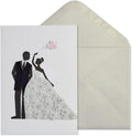 Bride and Groom with Flowers Wedding Card, NIQUEA.D