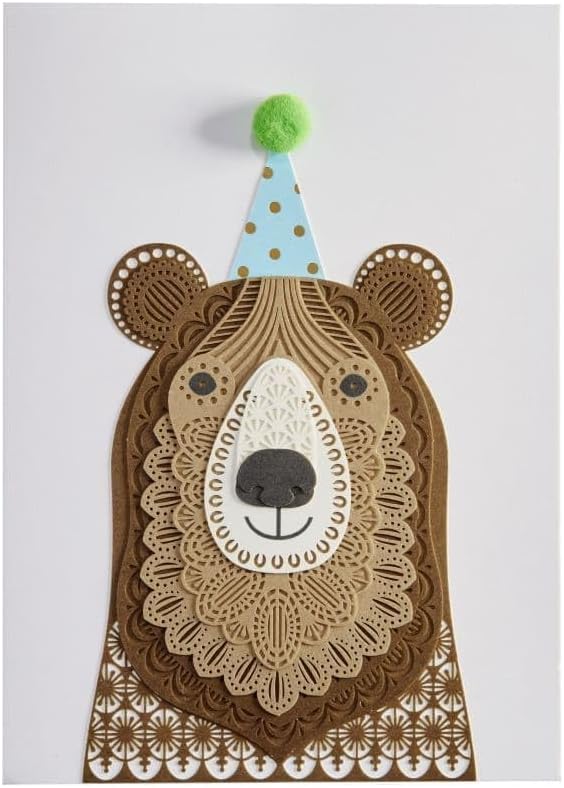 Bear with Hat Birthday Card, NIQUEA.D