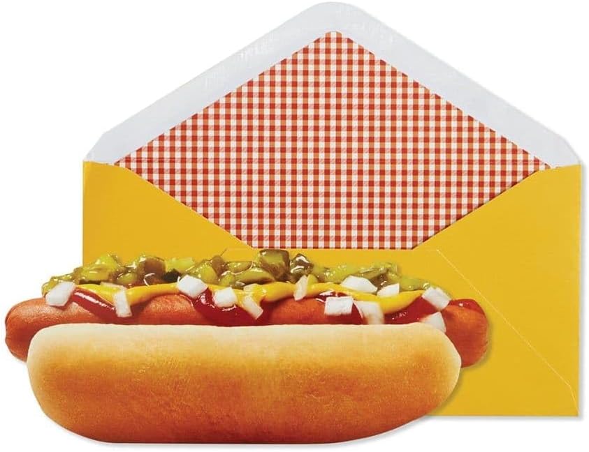 Die Cut Hot Dog Birthday Card, NIQUEA.D