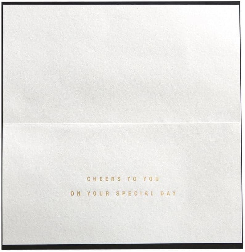 Row of Martinis on Black Birthday Card, NIQUEA.D