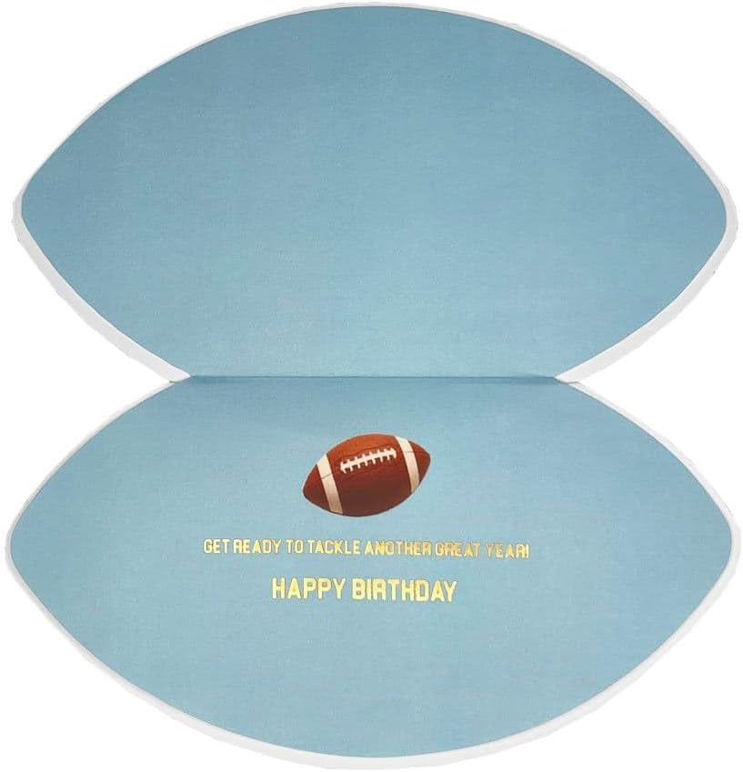 Die Cut Football Birthday Card, NIQUEA.D