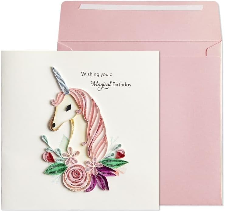 Unicorn Quilling Birthday Card, NIQUEA.D