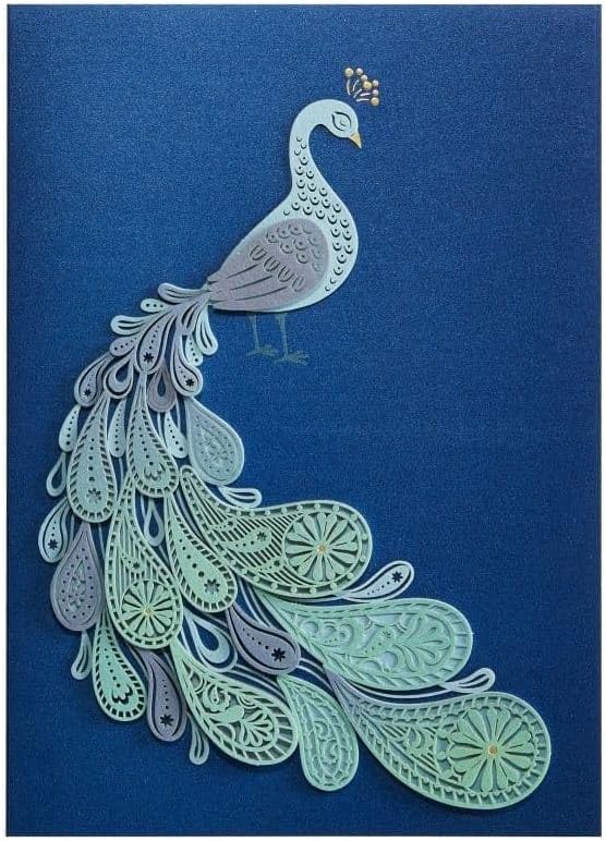 Peacock Quilling Birthday Card
