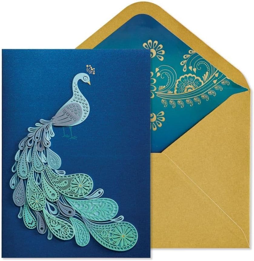 Peacock Quilling Birthday Card