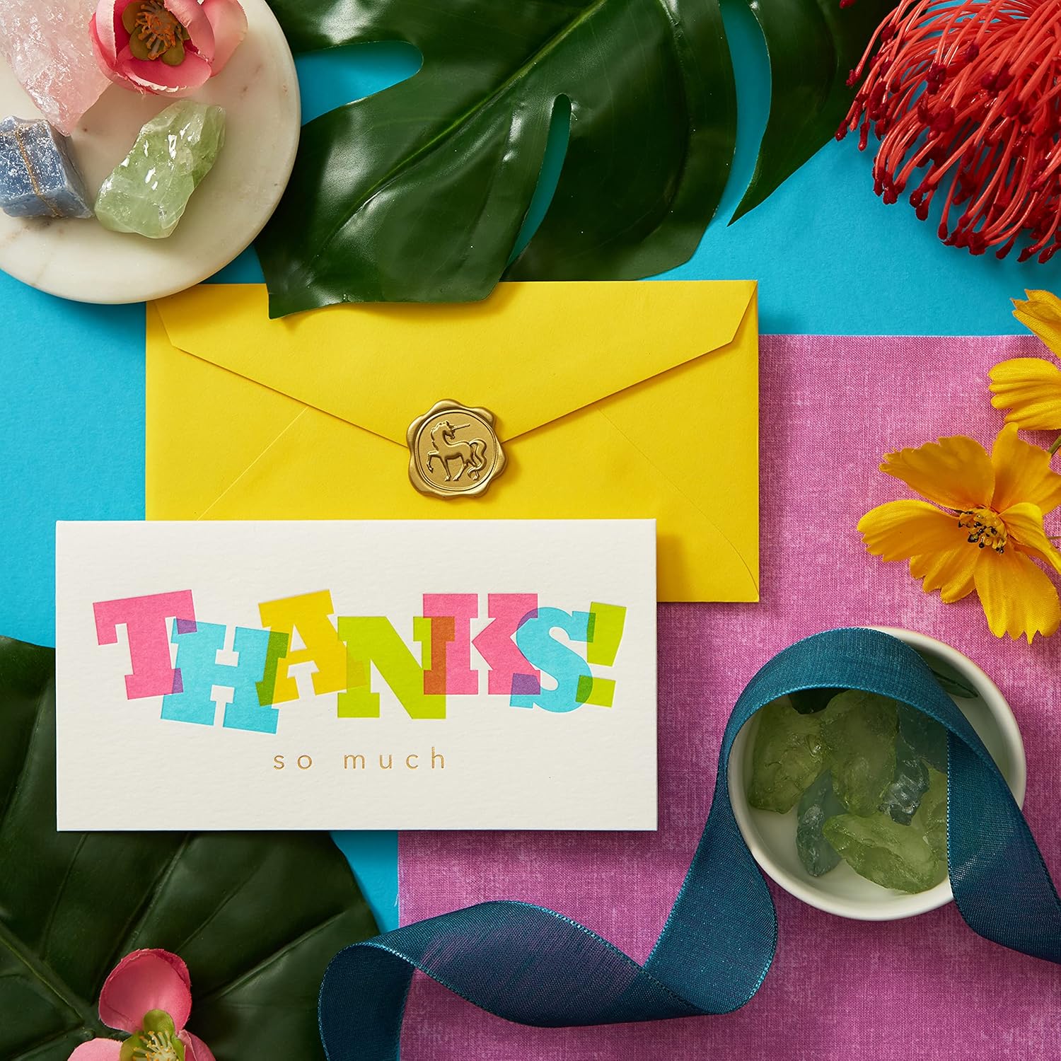 Monarch Layered Letters Thank You Card, NIQUEA.D