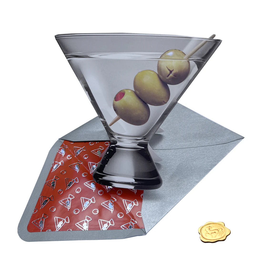 Die Cut Martini Birthday Card, NIQUEA.D